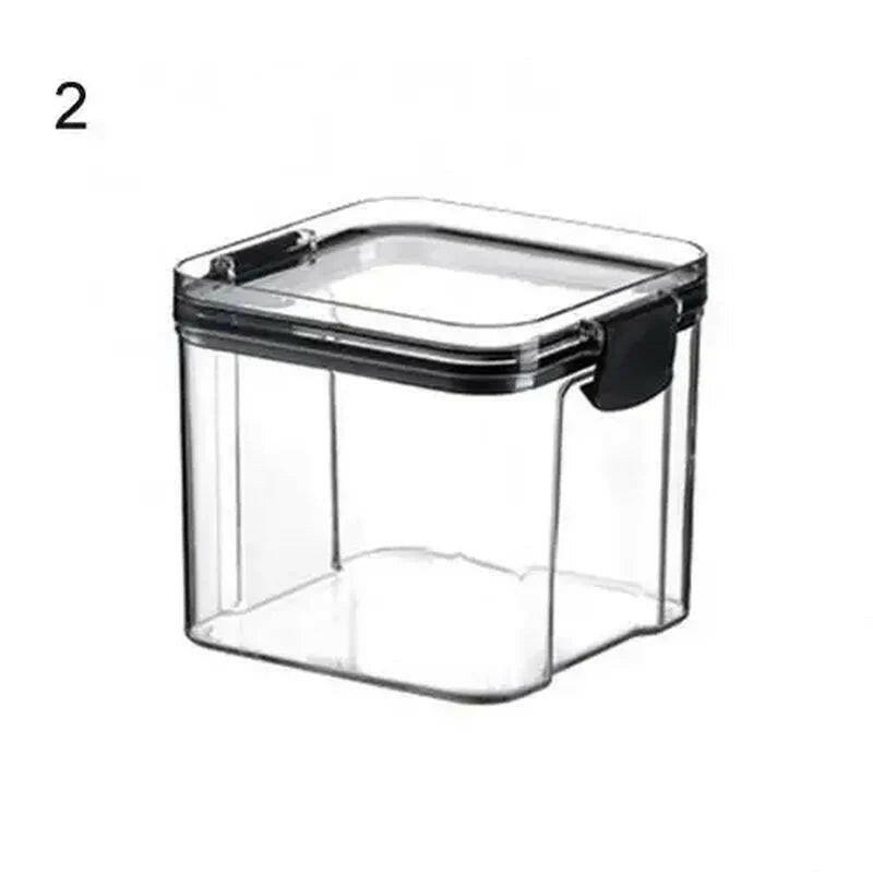 Multipurpose Food Storage Containers Set - Clear Jars with Lids for Cereal, Candy, and Dry Goods.