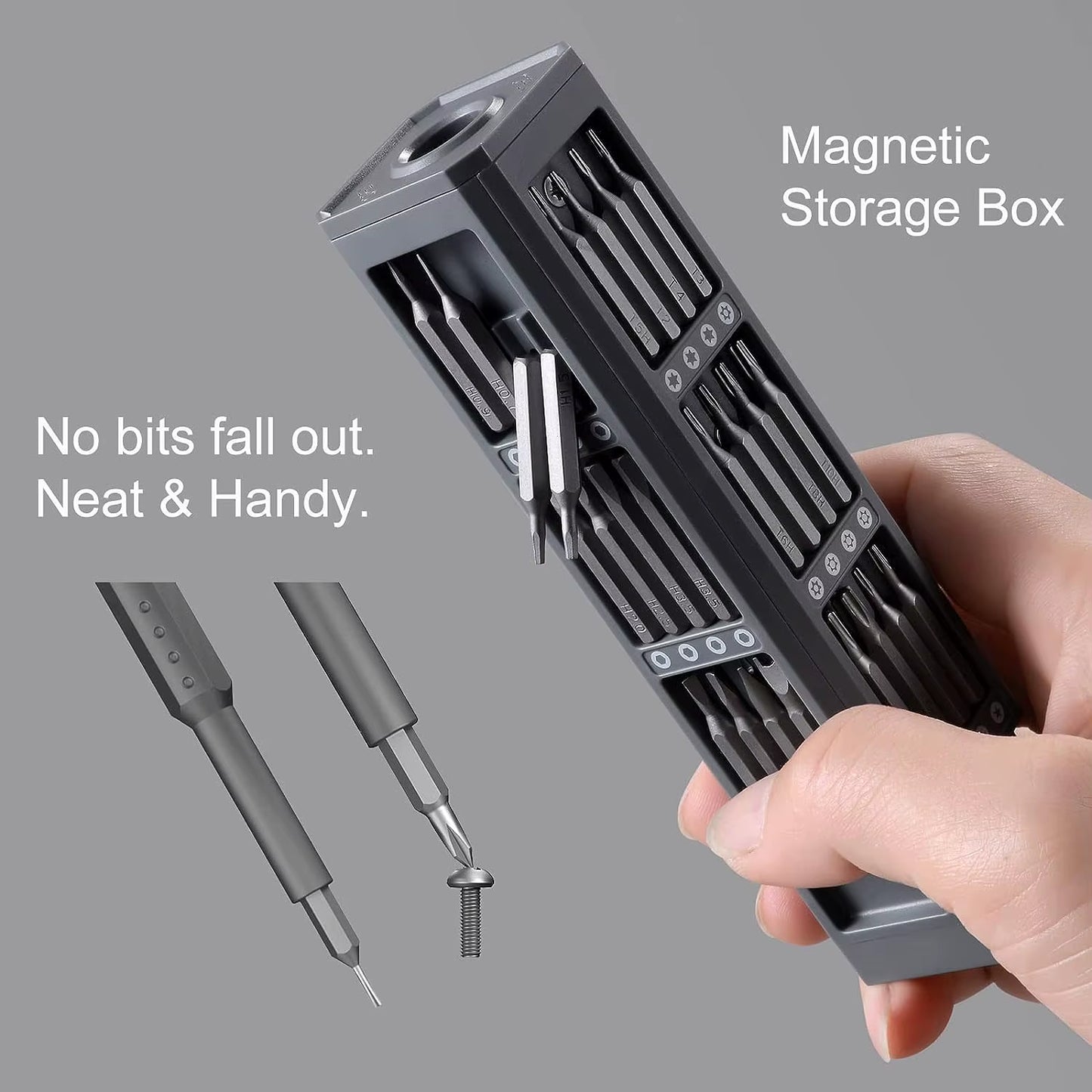 Ultimate Precision Screwdriver Set: 30 in 1 Multifunctional Magnetic Tool Kit for Phones, Watches, and More.