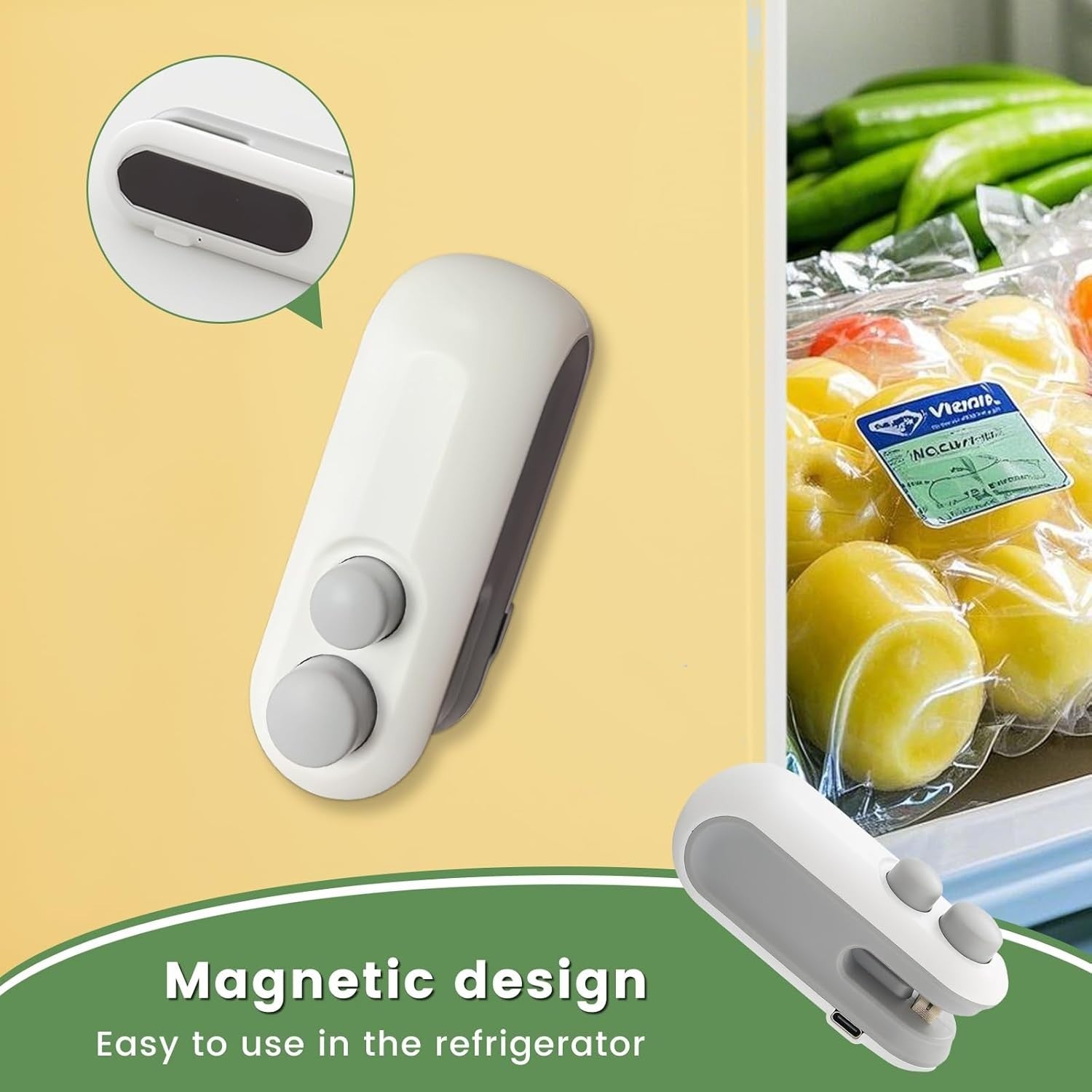 2-in-1 Mini Bag Sealer and Cutter with Rechargeable Battery - Perfect for Snack Preservation!.