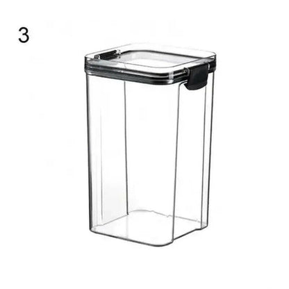 Multipurpose Food Storage Containers Set - Clear Jars with Lids for Cereal, Candy, and Dry Goods.