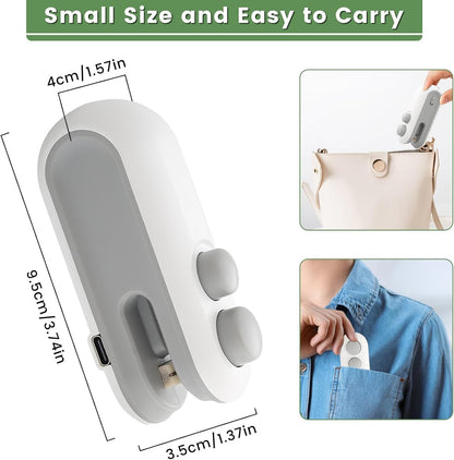 2-in-1 Mini Bag Sealer and Cutter with Rechargeable Battery - Perfect for Snack Preservation!.