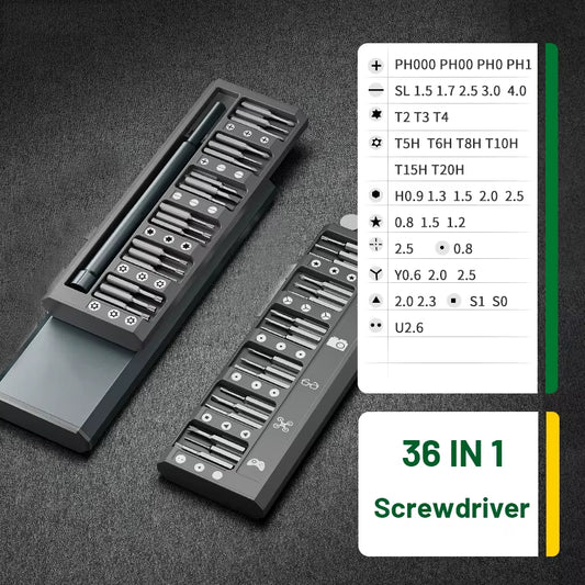 Ultimate Precision Screwdriver Set: 30 in 1 Multifunctional Magnetic Tool Kit for Phones, Watches, and More.