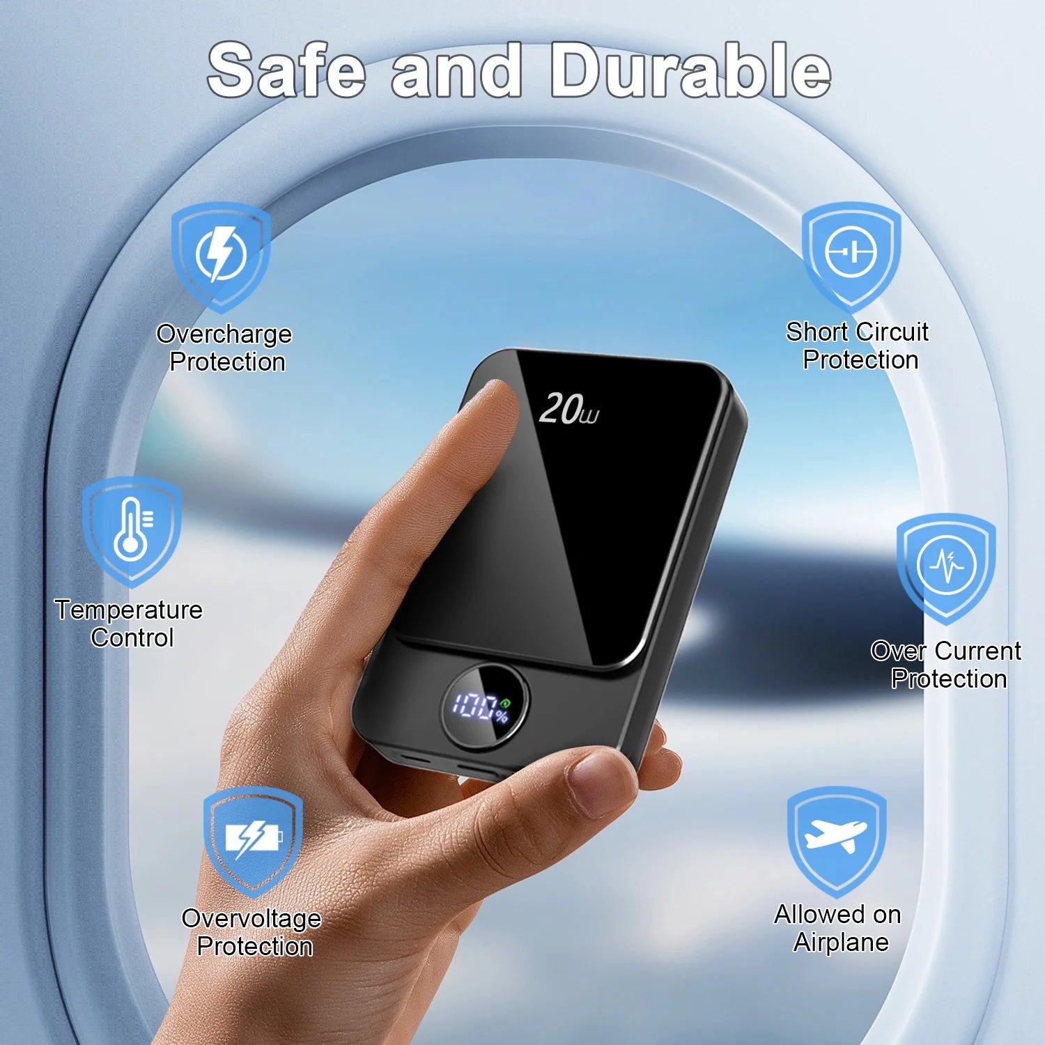 Power Up Your Life with the Magnetic Wireless Portable Charger - 10000mAh Power Bank with PD20W Fast Charging, Perfect for iPhone 16/15/14/13/12, Samsung, and More!