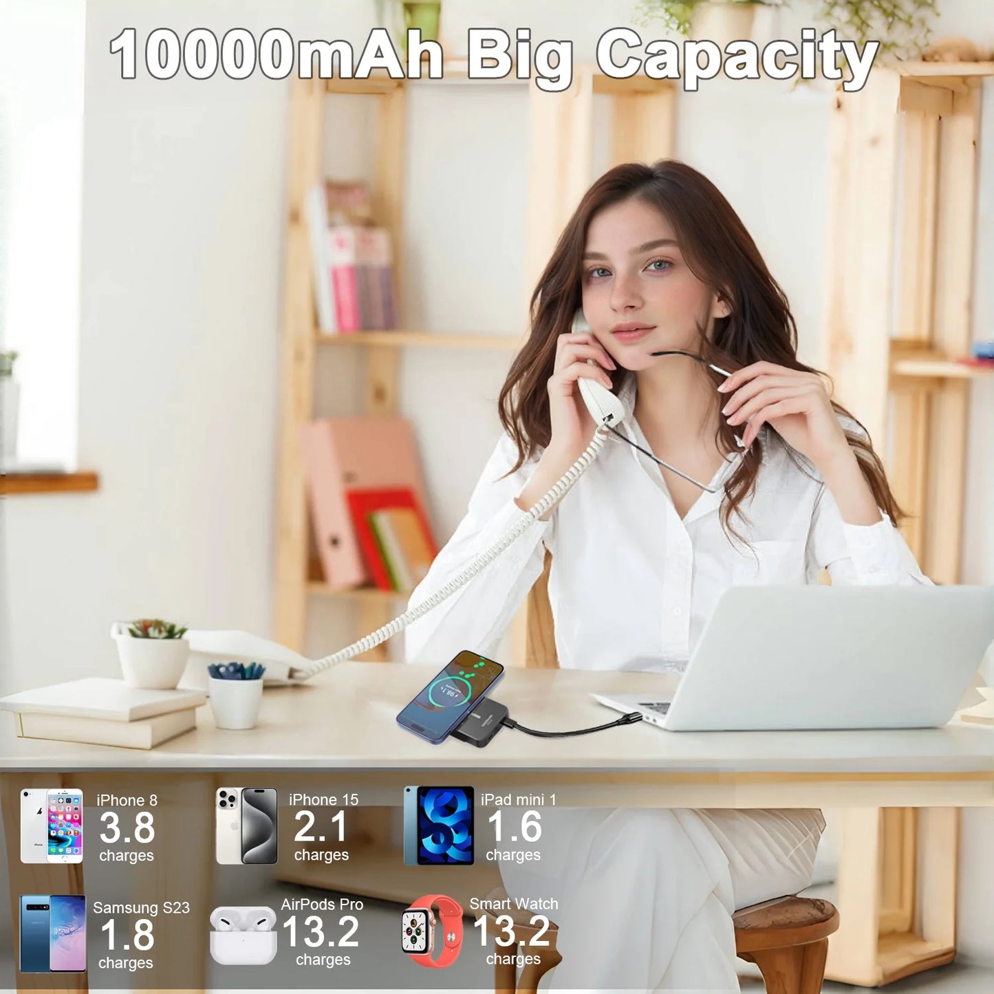 Power Up Your Life with the Magnetic Wireless Portable Charger - 10000mAh Power Bank with PD20W Fast Charging, Perfect for iPhone 16/15/14/13/12, Samsung, and More!