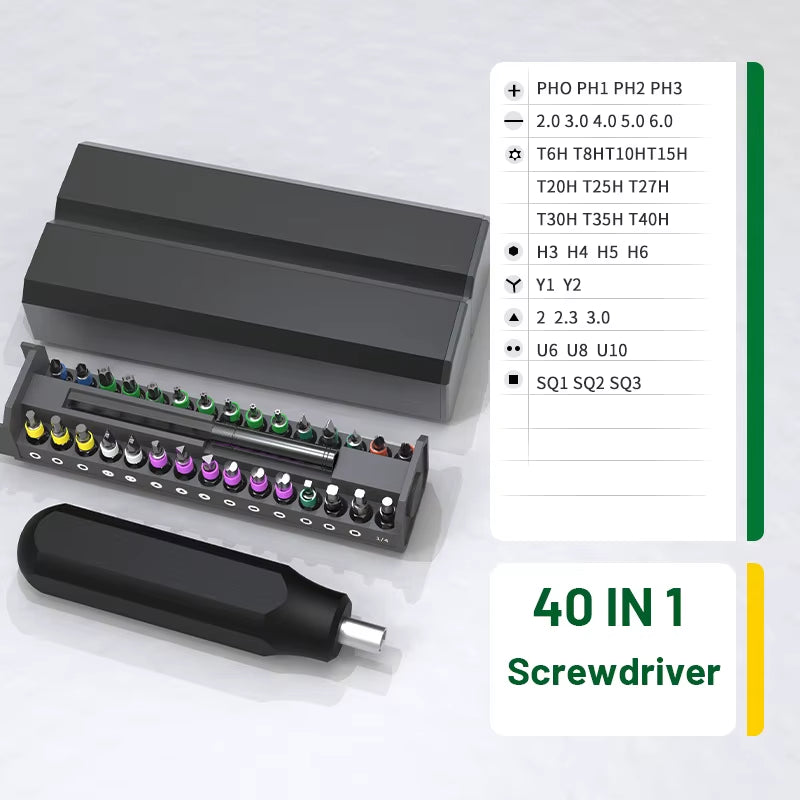 Ultimate Precision Screwdriver Set: 30 in 1 Multifunctional Magnetic Tool Kit for Phones, Watches, and More.