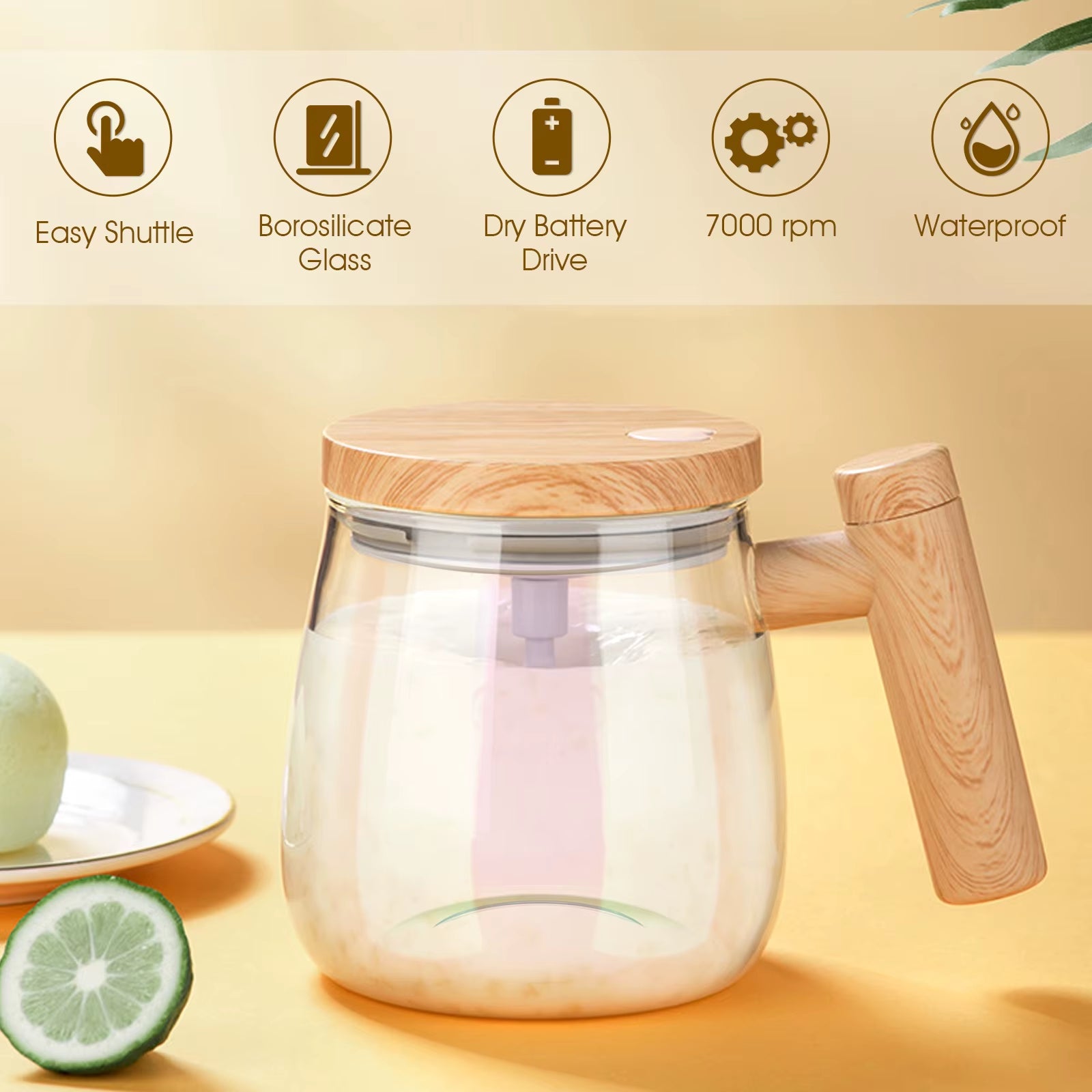 Experience Effortless Mixing with the 400ML Self Stirring Mug – 7000RPM Electric High-Speed Mixer for Coffee, Milk, and More!.